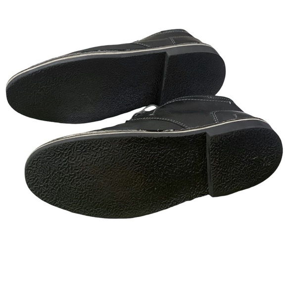 STEVE MADDEN Leather Harken Chukka Boot Mens Size 7.5 Black Business Cas… - Picture 3 of 11